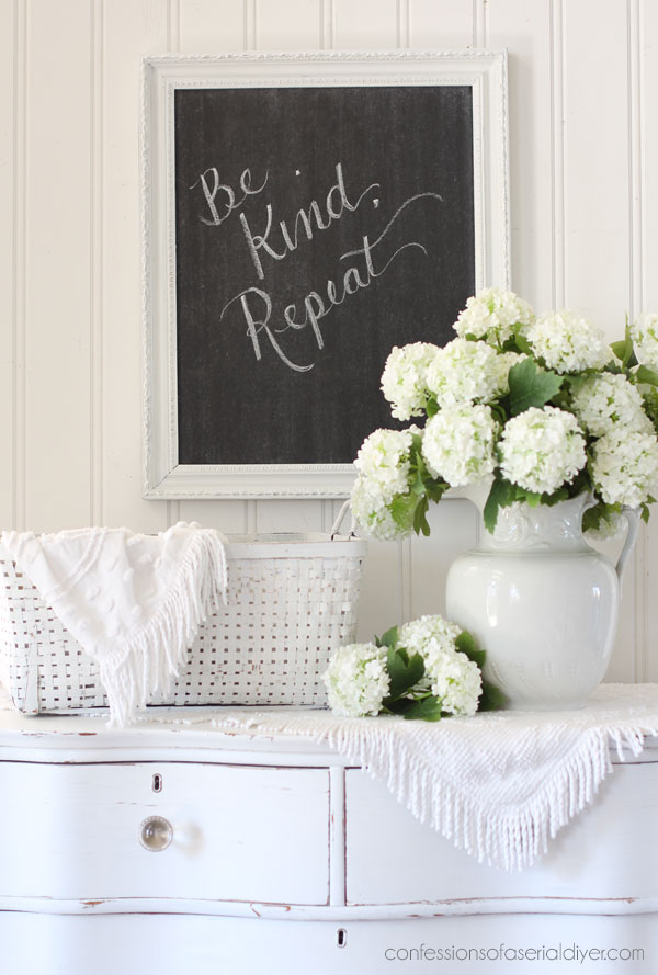 Upcycle a thrift store frame into a chalk board