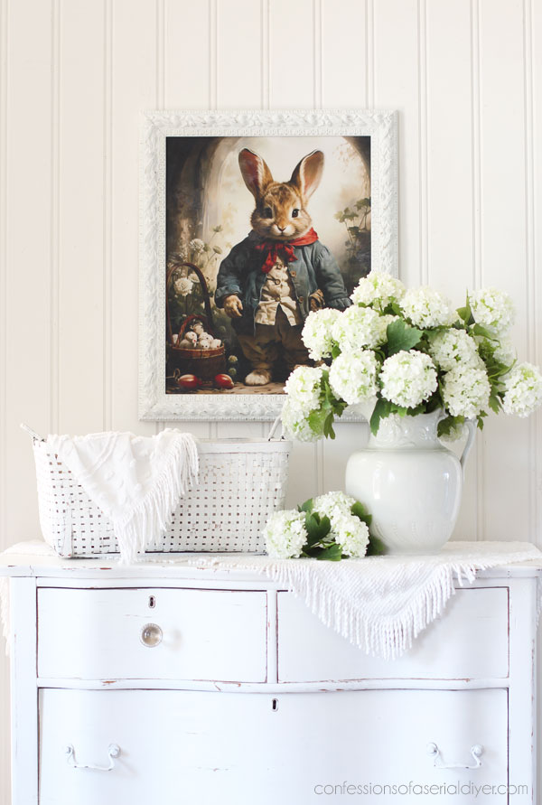 Three Thrifty Frame Upcycles into into Bunny Art