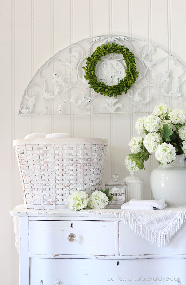 Whitewash a basket