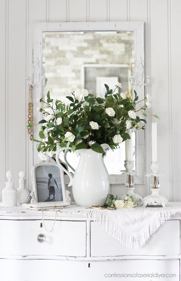 Bombay Mirror painted white.