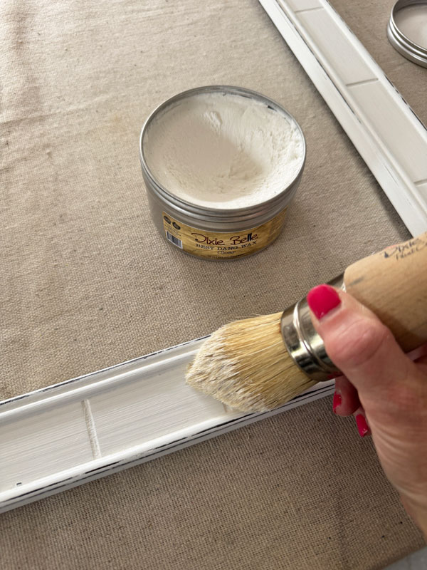 Sealing chalk paint with Best Dang Wax.