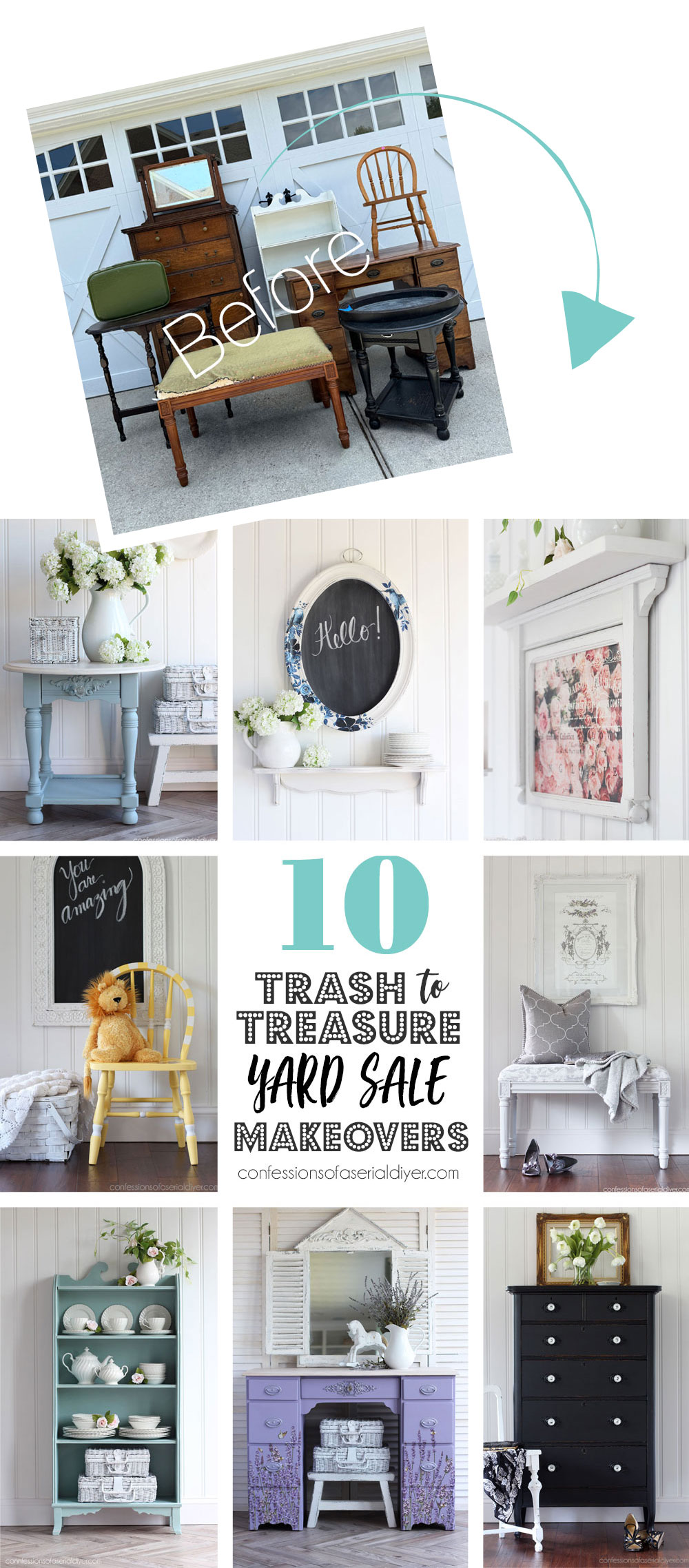 Trash to Treasure Yard sale makeovers