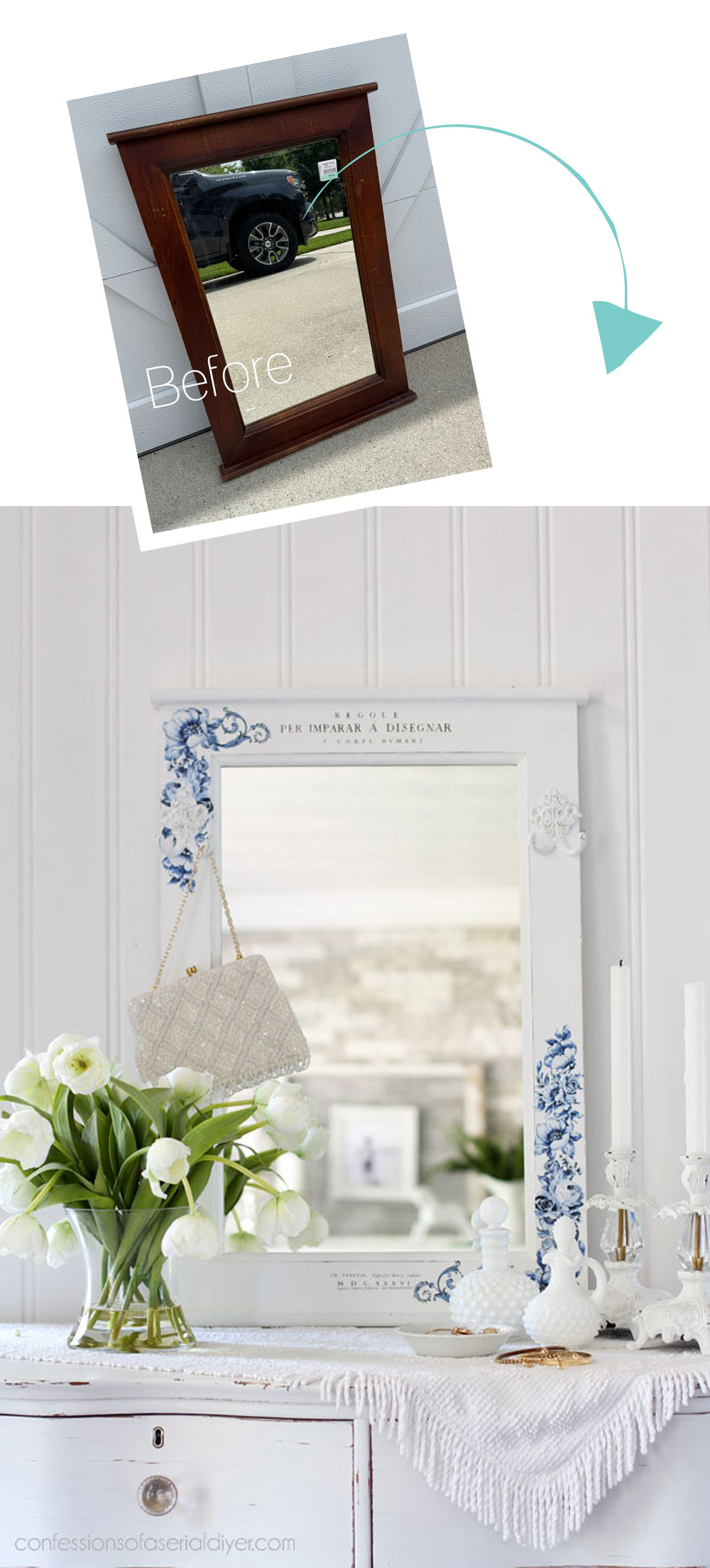 Update a Mirror with Paint and Transfers