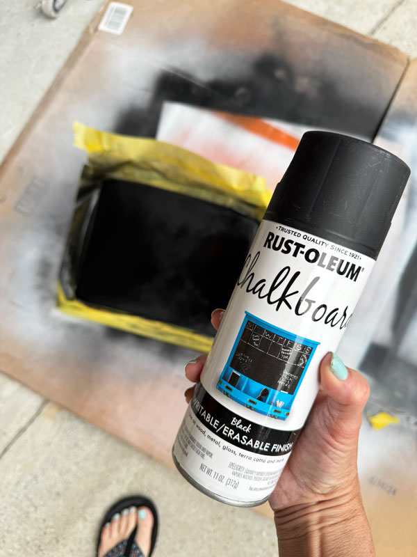 Rustoleum chalkboard spray paint