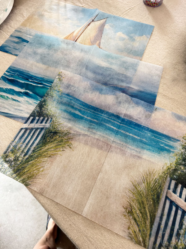 Seascape Melody Decoupage paper