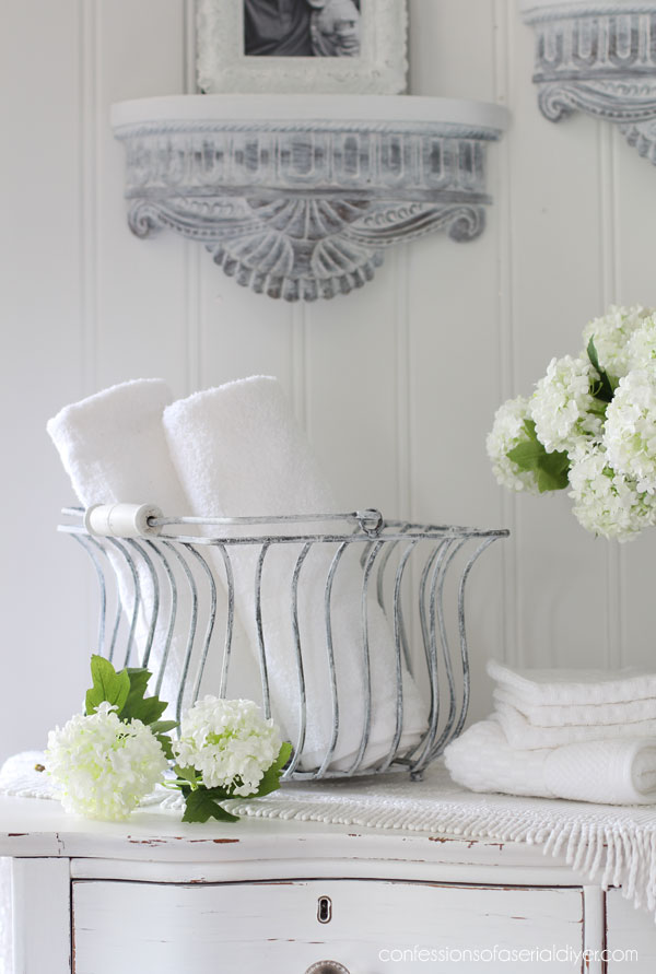 Painted metal basket