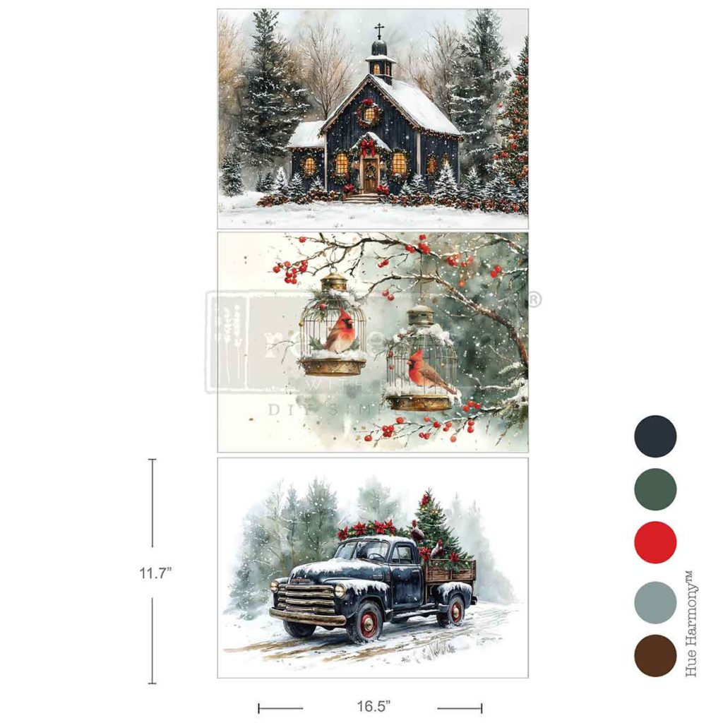 Christmas Blessings Decoupage Papers