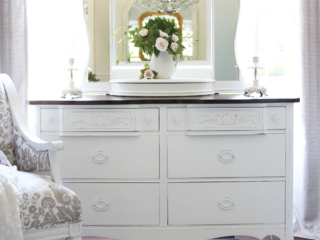 Painted Dresser with a Stained Top