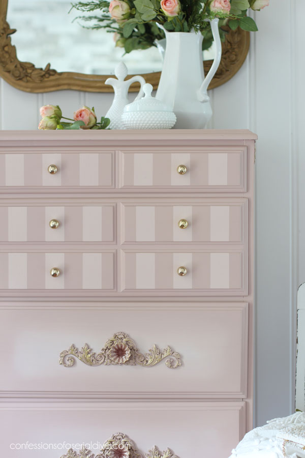Painted Lingerie Chest Makeover in Tea Rose by Dixie Belle