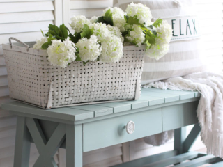 Update an upholstered bench with wood!