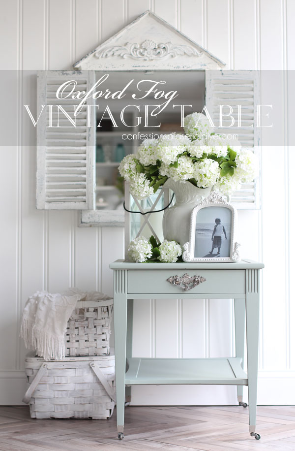 Vintage Side Table in Silk Oxford Fog