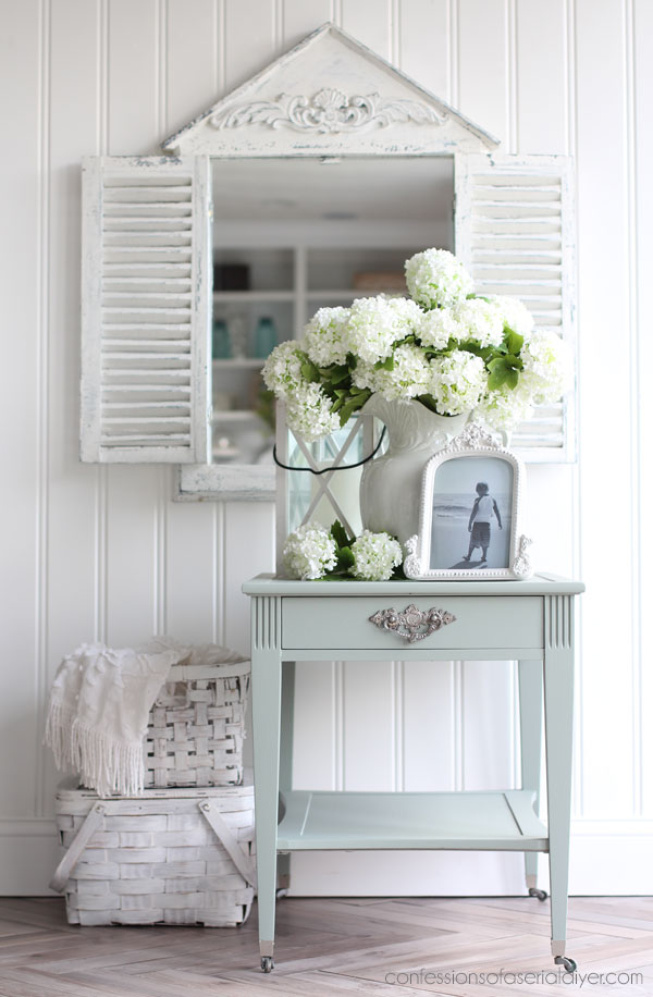 Vintage Side Table in Silk Oxford Fog