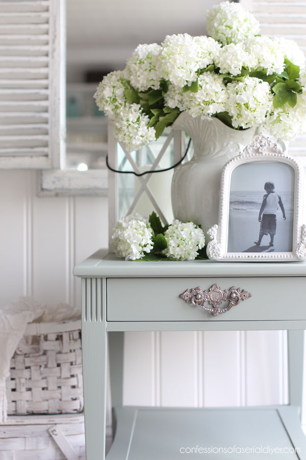 Vintage Side Table in Silk Oxford Fog