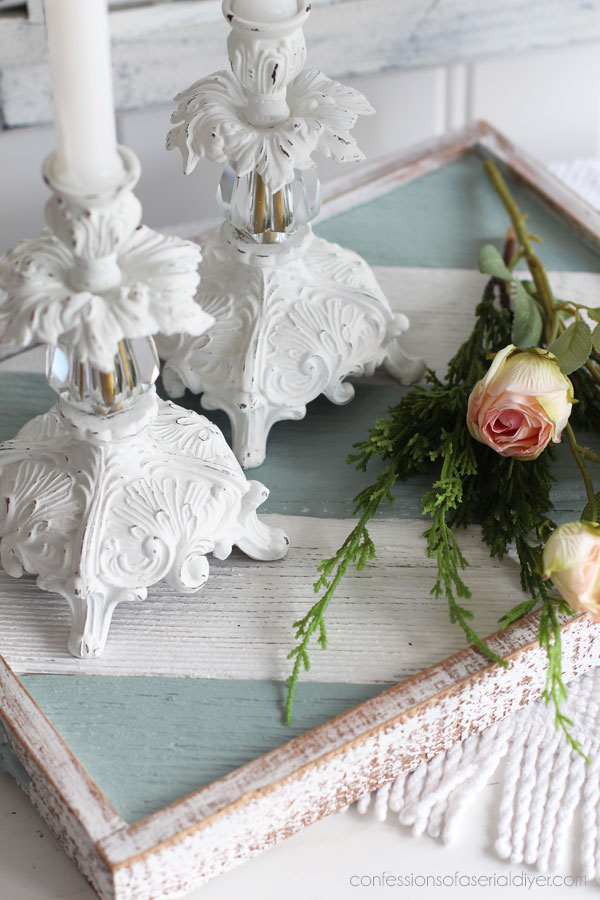 Tray made from old fence pickets