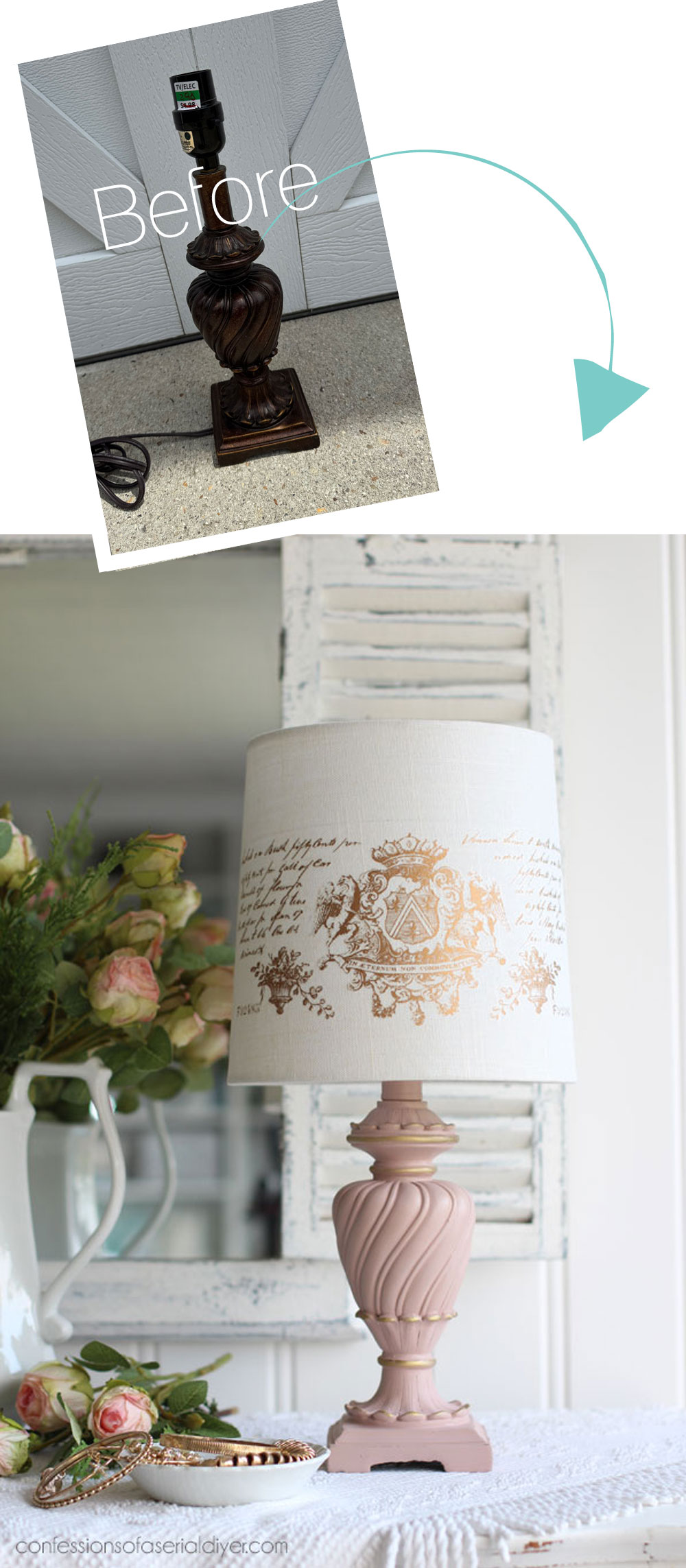Lamp in Tea Rose