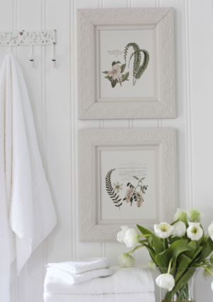 Upcycled picture frames into new botanical artwork