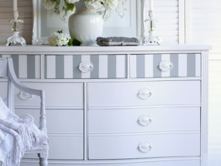 Painted Vintage Mahogany Dresser Makeover