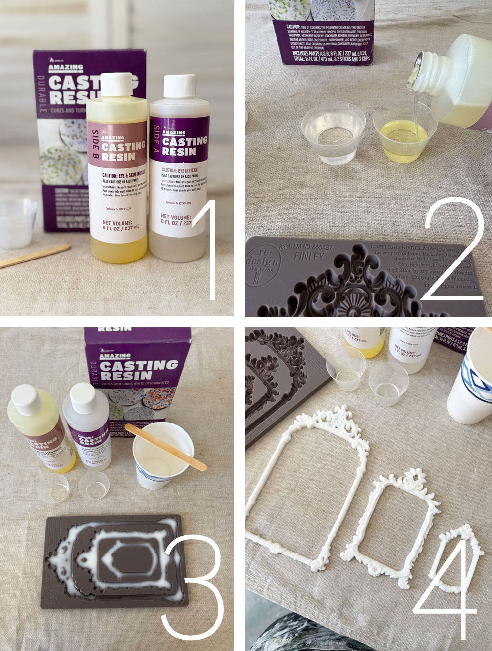 Creating decorative pieces is so easy using Amazing Casting Resin and silicone moulds!