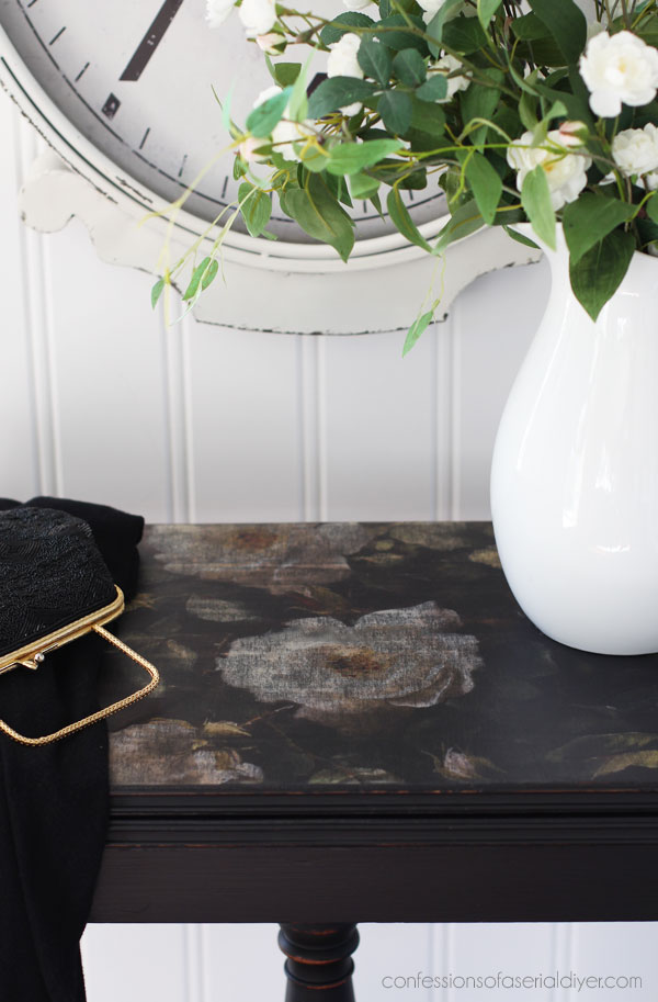 Decoupaged Table Makeover