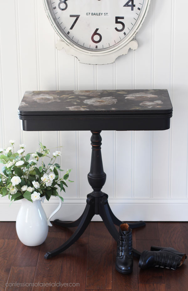 Decoupaged Table Makeover