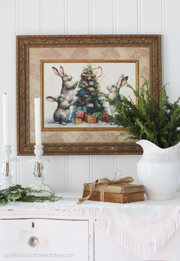 Create holiday art with decoupage paper!