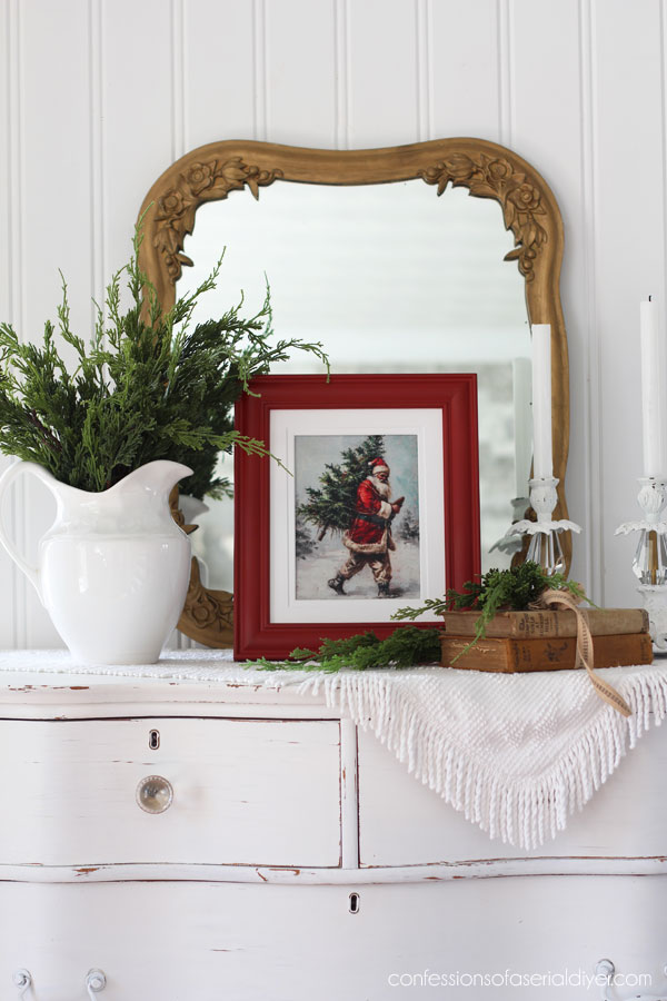 Create holiday art with decoupage paper!