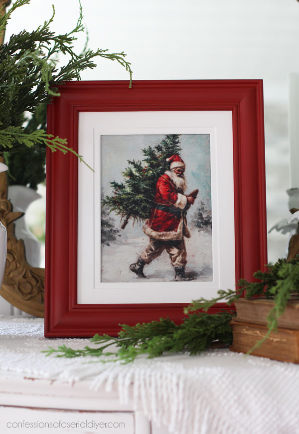 Create holiday art with decoupage paper!