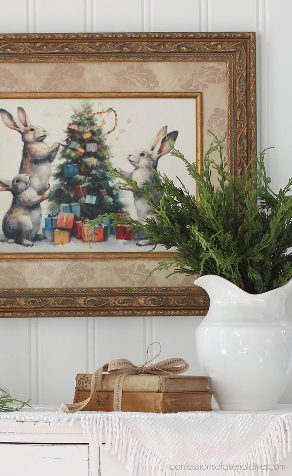 Create holiday art with decoupage paper!