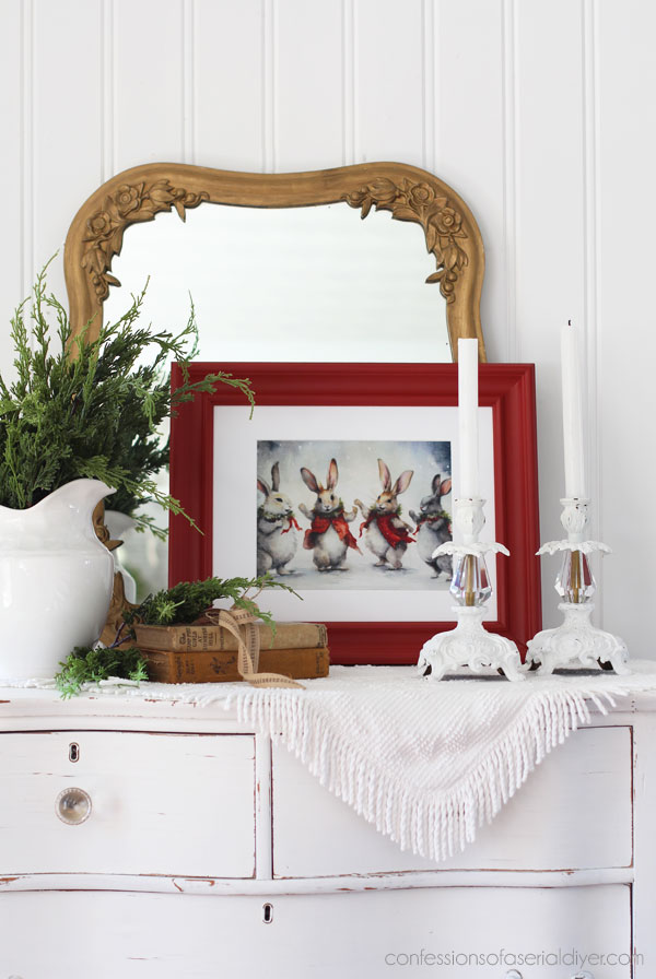 Create holiday art with decoupage paper!