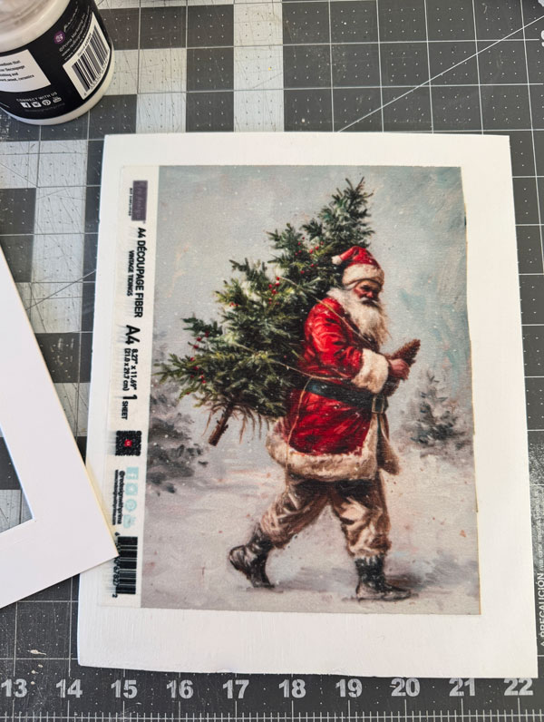 Create holiday art with decoupage paper!