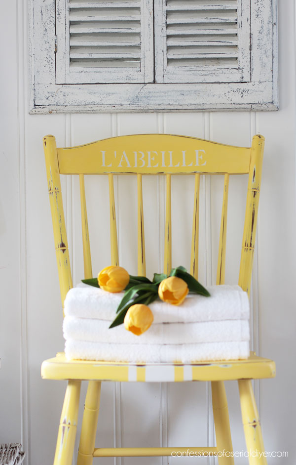 Painted Yellow Chair with Dixie Belle Paint