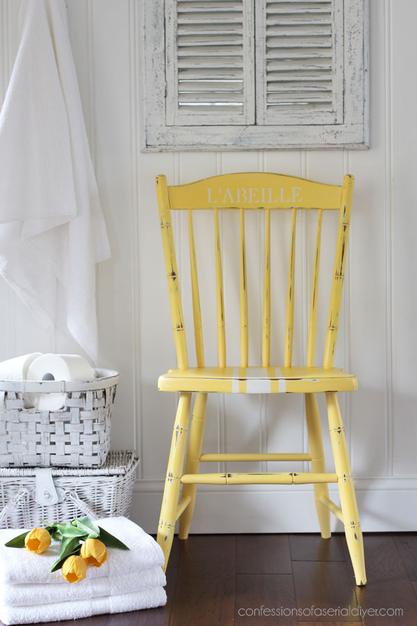 Painted Yellow Chair with Dixie Belle Paint