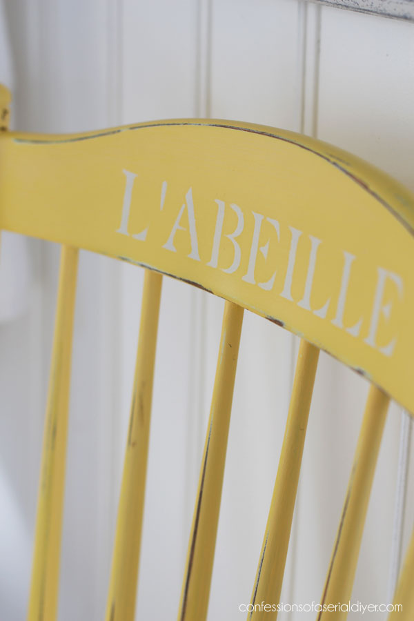 Painted Yellow Chair with Dixie Belle Paint