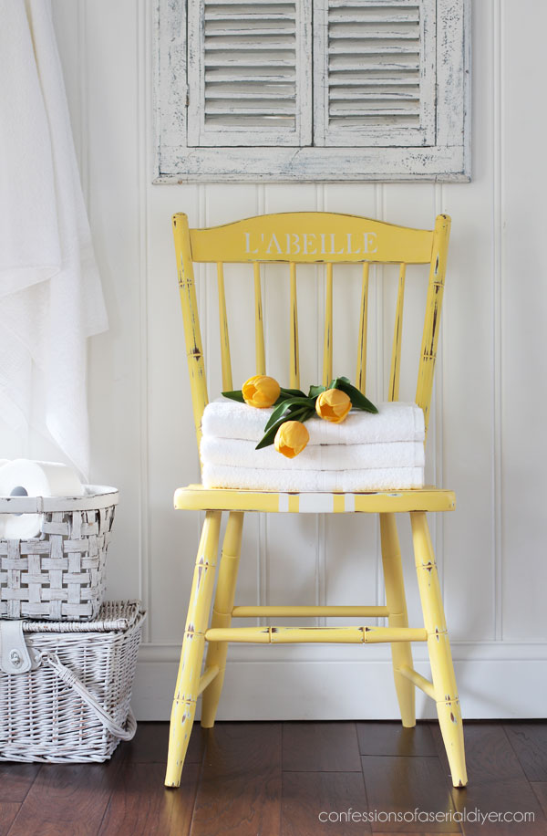 Painted Yellow Chair with Dixie Belle Paint