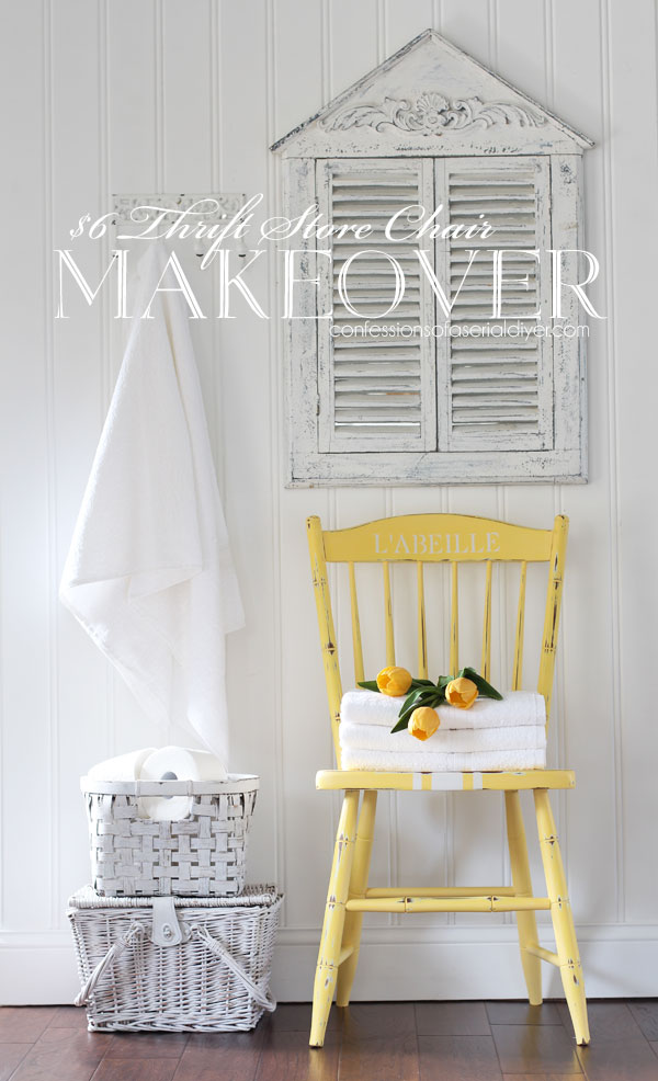 Painted Yellow Chair with Dixie Belle Paint