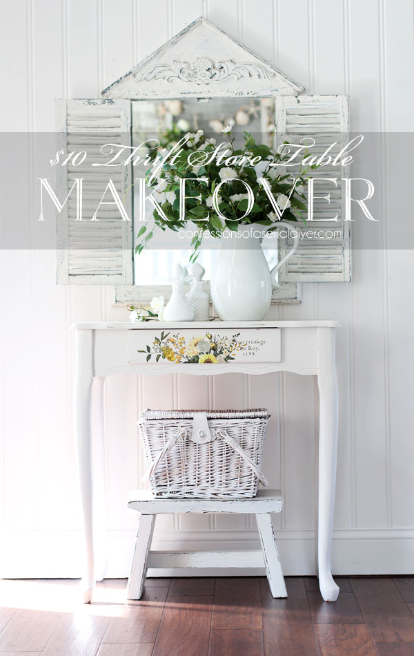 $10 Trashed Thrift Store Table Makeover