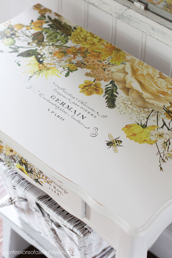 Sunlit serenade transfer on a dressing table