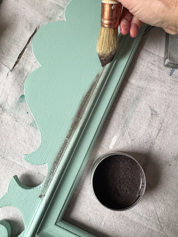 Antiquing with brown wax