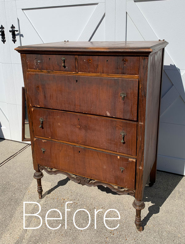 White Painted Antique Dresser