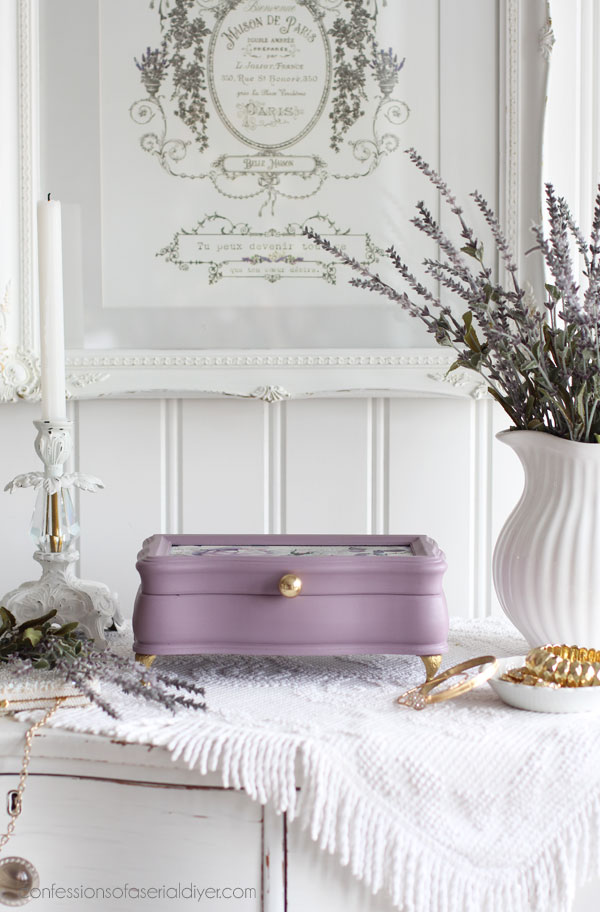Update a Jewelry Box with Paint and Decoupage Paper