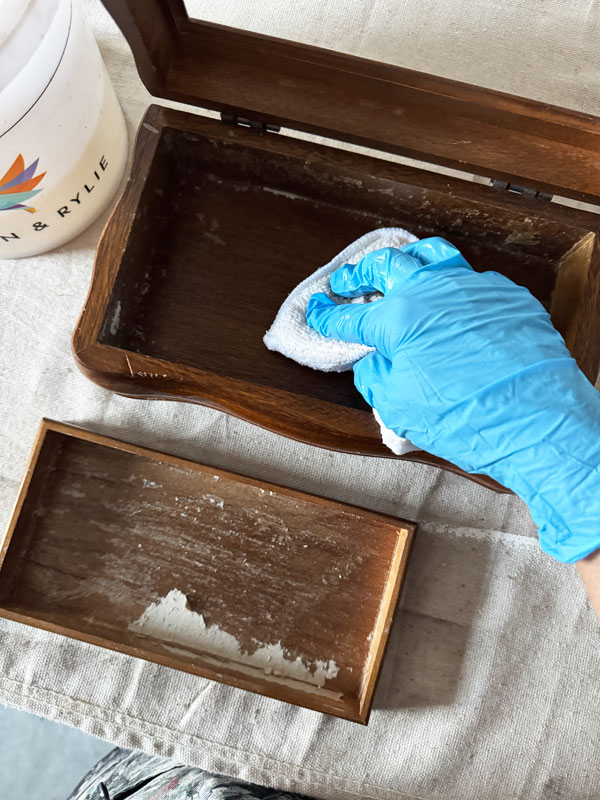 Update a Jewelry Box with Paint and Decoupage Paper