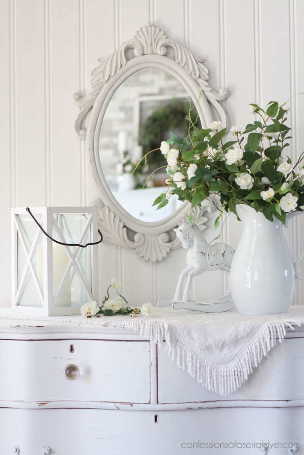 White Painted mirror