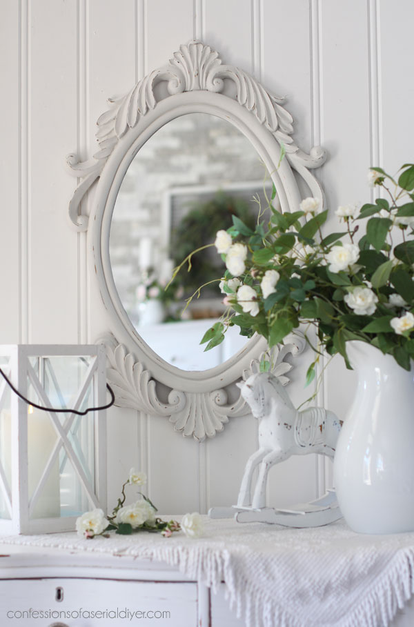 White Painted mirror