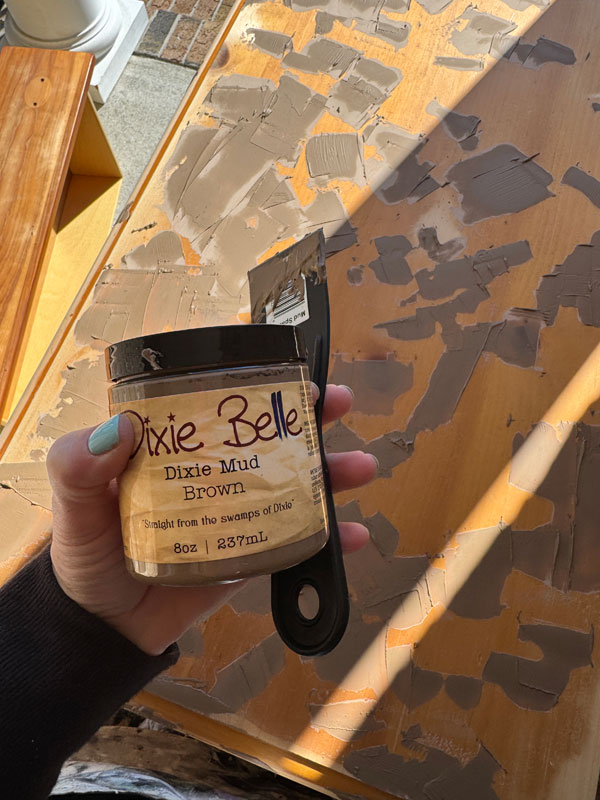 Fill holes and gouges with Dixie Mud