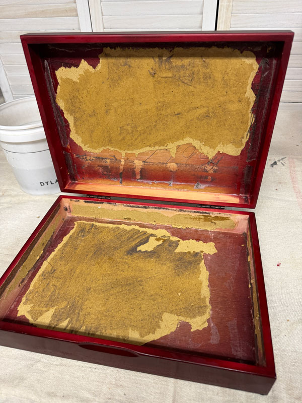 Make an old flatware box beautiful! 