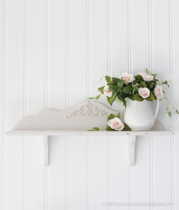 How to give a dated shelf some vintage charm