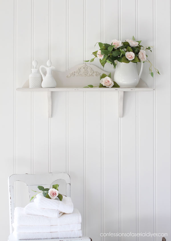 How to give a dated shelf some vintage charm