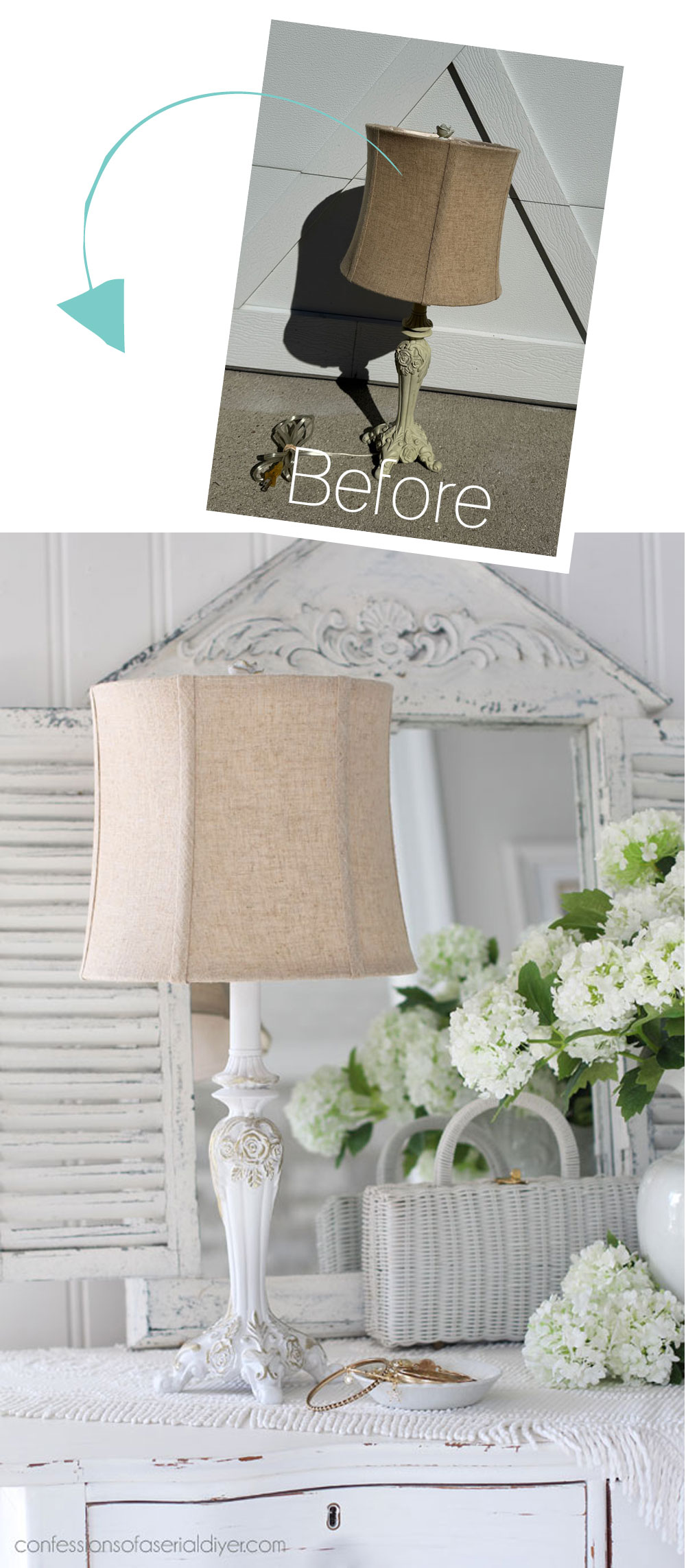 Easily update a lamp with paint!