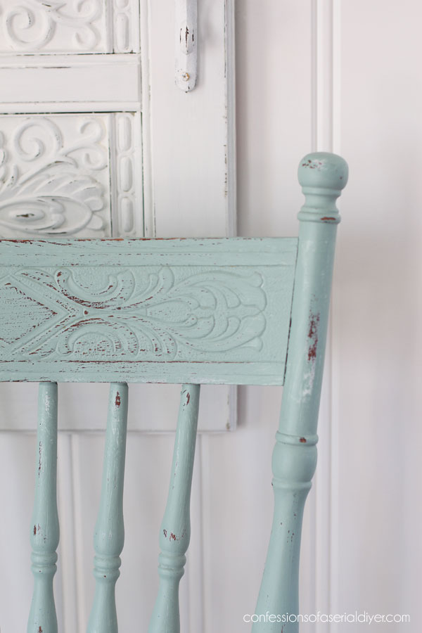 Painted Press Back and Cane Chair