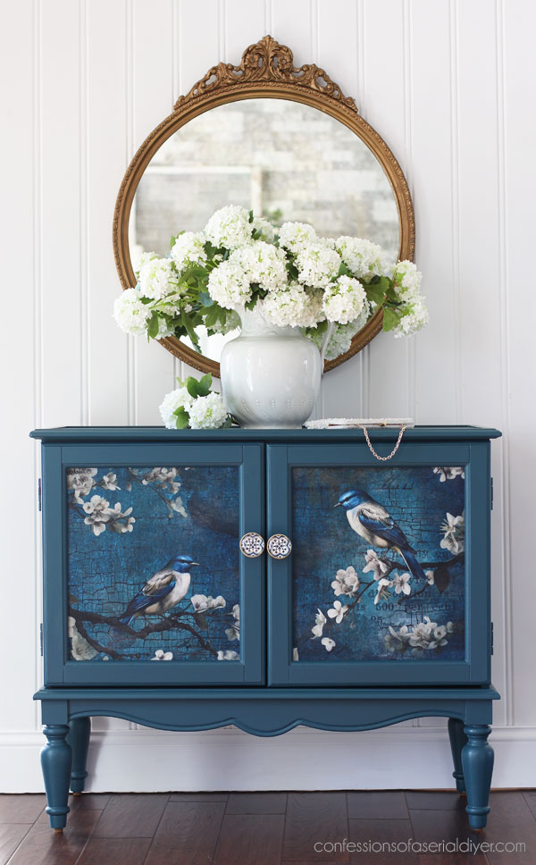Create Closed Storage by Replacing Glass Doors